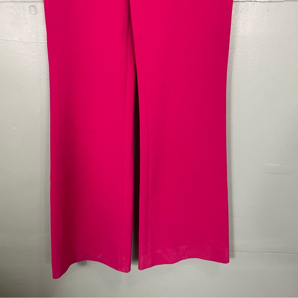 Diane Von Furstenberg Joan Wide Leg Pants Trouser Fuchsia Pink Flare Women Sz 6 - Picture 6 of 11